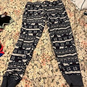 Women’s blue and white ED pajama pants